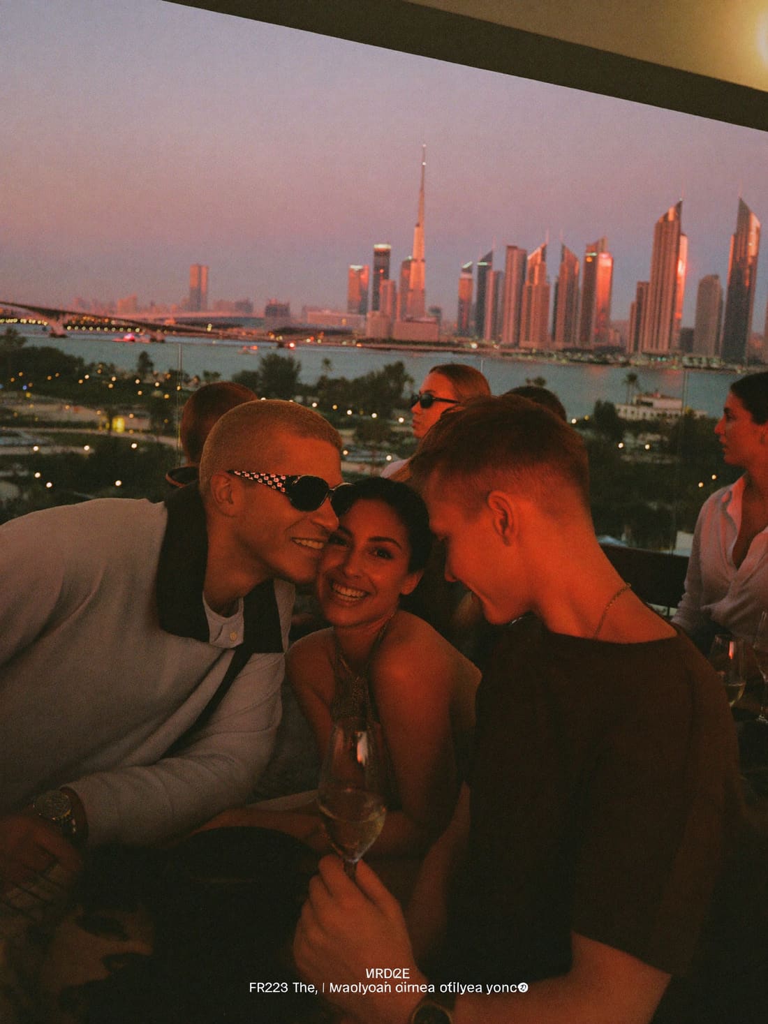 Evening on a Dubai rooftop lounge