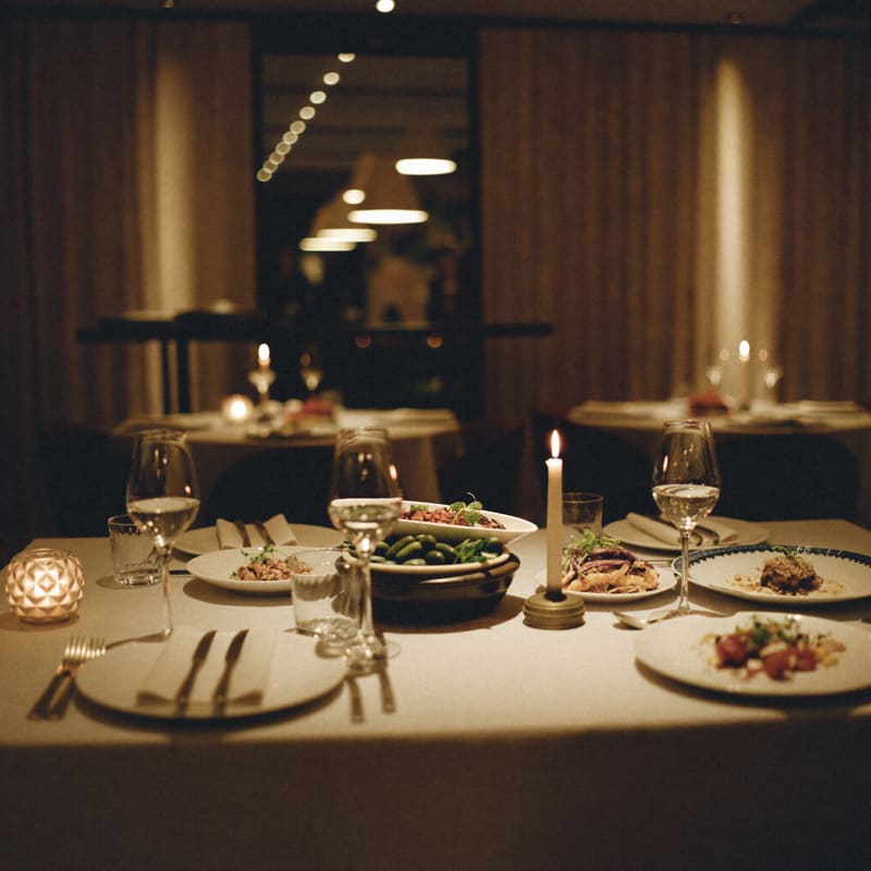 Candlelit dinner for two